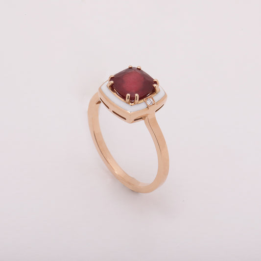 ring square ruby